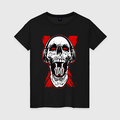 Женская футболка DnB skull / Черный – фото 1