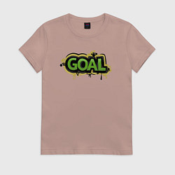 Футболка хлопковая женская Goal, цвет: пыльно-розовый