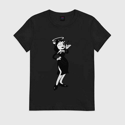 Женская футболка Bendy Ангел подмигивает / Черный – фото 1