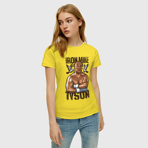 Женская футболка Iron Mike Tyson Железный Майк Тайсон / Желтый – фото 3