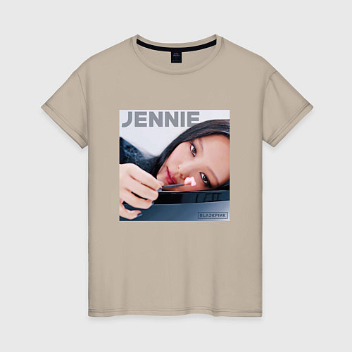 Женская футболка Blackpink Jennie / Миндальный – фото 1