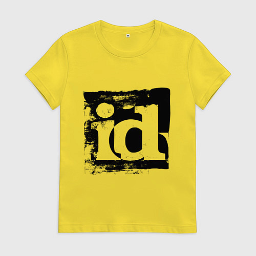 Женская футболка ID software logo / Желтый – фото 1