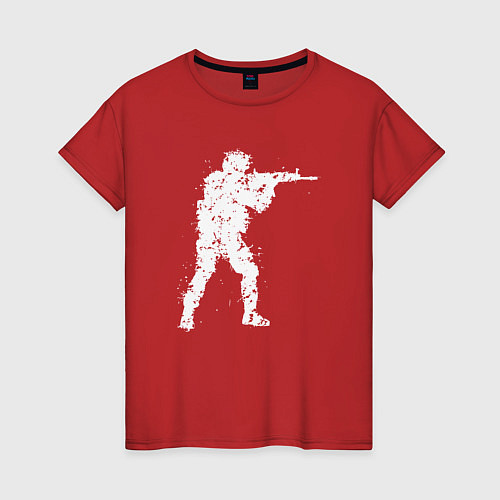 Женская футболка Soldier counter strike / Красный – фото 1