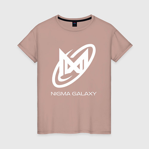 Женская футболка Nigma Galaxy logo / Пыльно-розовый – фото 1