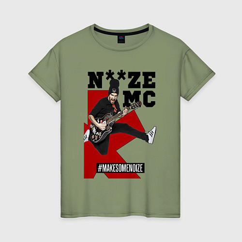 Женская футболка Noize MC - guitarist / Авокадо – фото 1