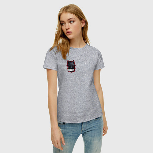 Женская футболка Boom esports new / Меланж – фото 3