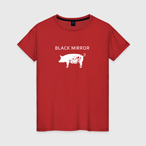 Женская футболка Национальный гимн - Черное зеркало / Красный – фото 1