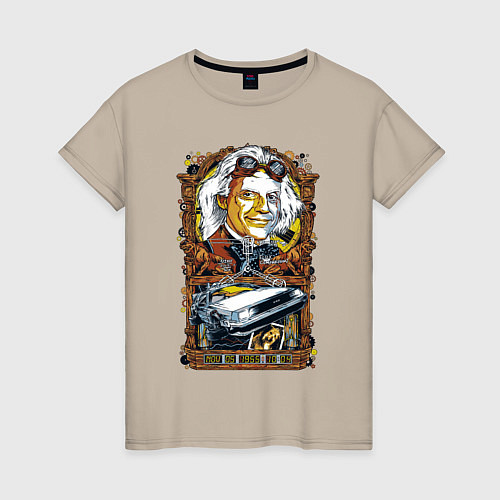 Женская футболка Lloyd time machine / Миндальный – фото 1