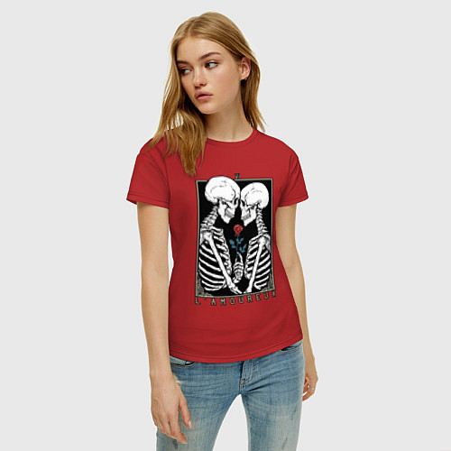 Женская футболка Skeleton - lamoureux / Красный – фото 3