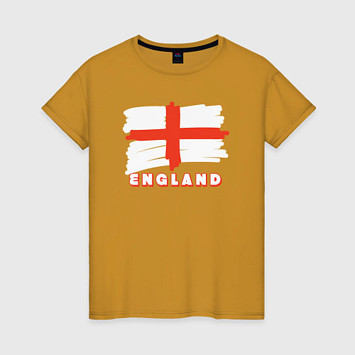 Женская футболка England trip / Горчичный – фото 1