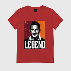 Футболка хлопковая женская Тотти легенда, цвет: красный