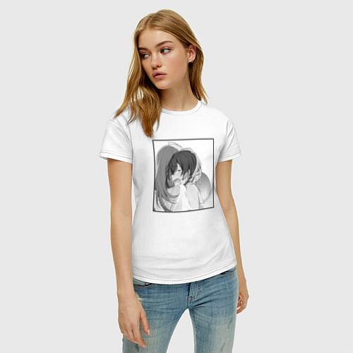 Женская футболка Слёзы Кукуру - Акватоп белого песка / Белый – фото 3