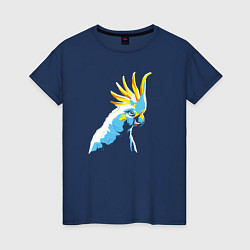 Футболка хлопковая женская Попугай WPAP, цвет: тёмно-синий