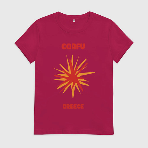 Женская футболка Корфу - Греция / Маджента – фото 1