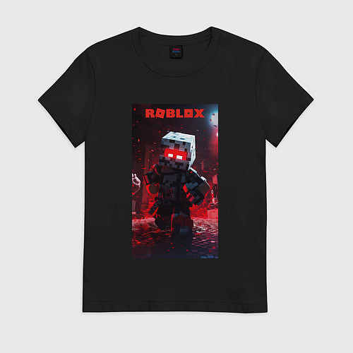 Женская футболка Roblox red style / Черный – фото 1