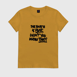 Футболка хлопковая женская Юнги концерт, цвет: горчичный