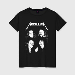 Футболка хлопковая женская Metallica band, цвет: черный