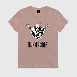 Футболка хлопковая женская Thunderdome v 2, цвет: пыльно-розовый