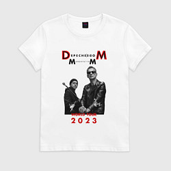 Футболка хлопковая женская Depeche Mode 2023 Memento Mori - Dave & Martin 03, цвет: белый