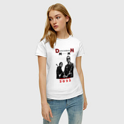 Футболка хлопковая женская Depeche Mode 2023 Memento Mori - Dave & Martin 03, цвет: белый — фото 2
