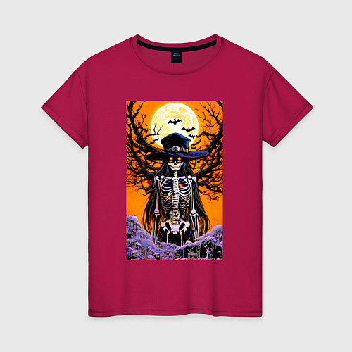Женская футболка Cool witch - halloween - neural network / Маджента – фото 1