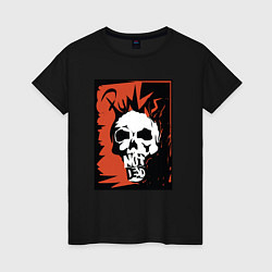 Женская футболка Punks skull