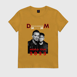 Футболка хлопковая женская Depeche Mode - Memento Mori Dave and Martin, цвет: горчичный