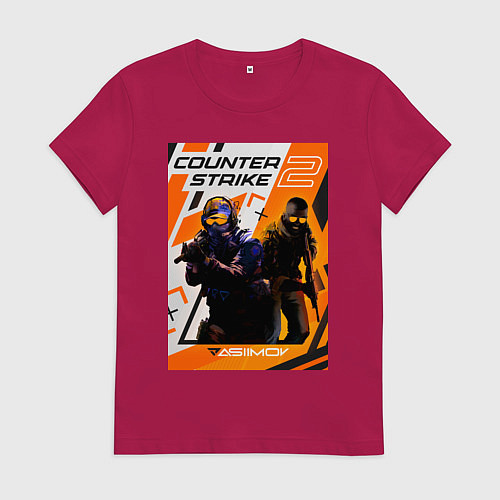 Женская футболка КС 2 Азимов / Маджента – фото 1