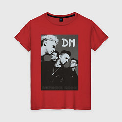 Футболка хлопковая женская Depeche Mode 90 Violator, цвет: красный