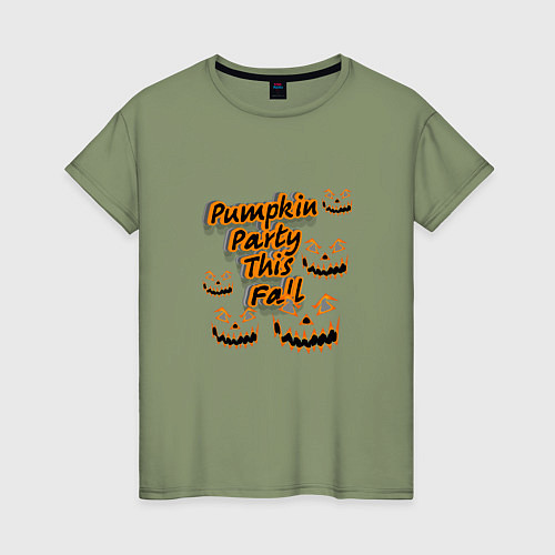 Женская футболка Хэллоуин тыквенная вечеринка / Авокадо – фото 1