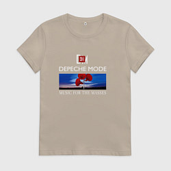 Футболка хлопковая женская Depeche Mode - Music for the Masses logo, цвет: миндальный