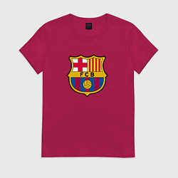 Футболка хлопковая женская Barcelona fc sport, цвет: маджента