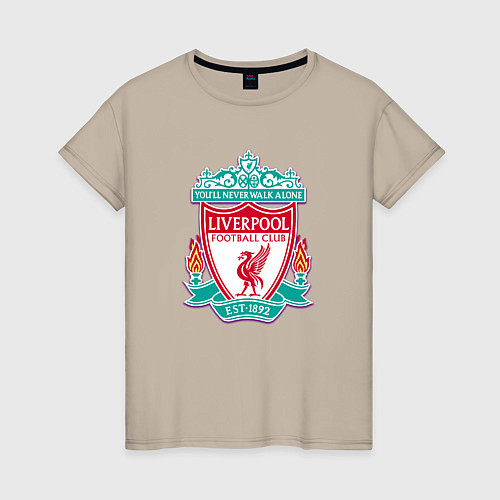 Женская футболка Liverpool fc sport collection / Миндальный – фото 1