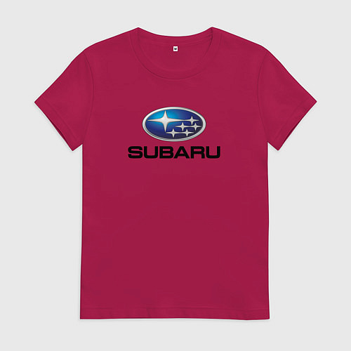 Женская футболка Subaru sport auto / Маджента – фото 1
