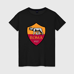 Футболка хлопковая женская Roma sport fc, цвет: черный