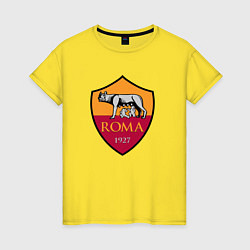 Футболка хлопковая женская Roma sport fc, цвет: желтый