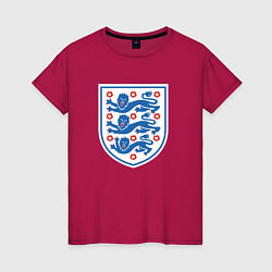 Футболка хлопковая женская Англия фк, цвет: маджента