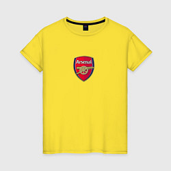 Футболка хлопковая женская Arsenal fc sport club, цвет: желтый