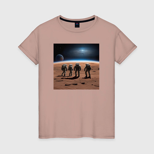 Женская футболка На марсе / Пыльно-розовый – фото 1