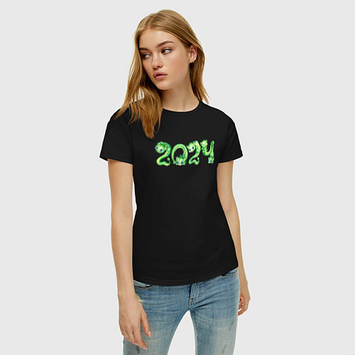 Женская футболка 2024 год дракона / Черный – фото 3