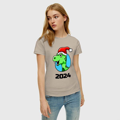 Женская футболка Год дракона 2024 / Миндальный – фото 3