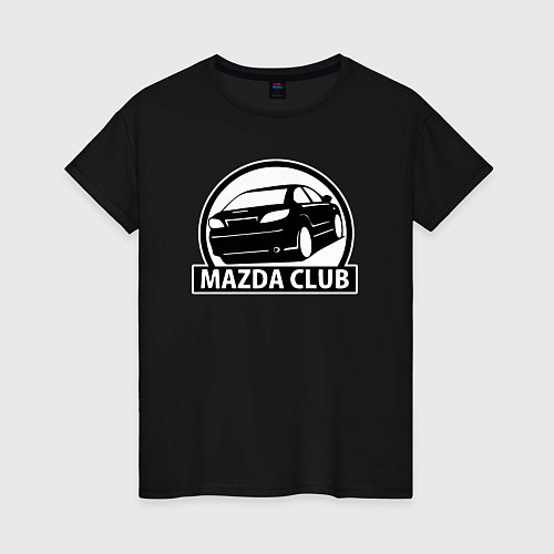 Женская футболка Mazda club / Черный – фото 1