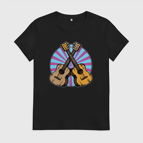 Женская футболка Гитарки / Черный – фото 1