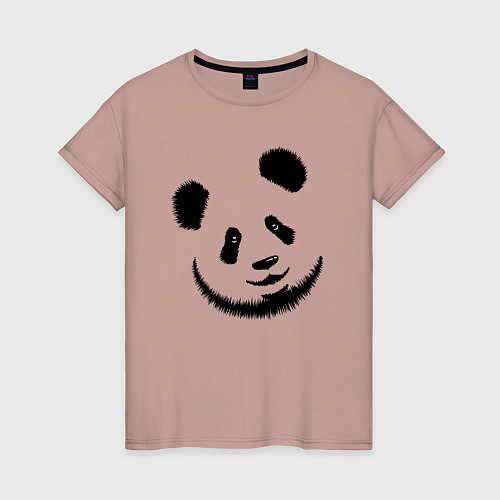 Женская футболка Голова милой панды / Пыльно-розовый – фото 1