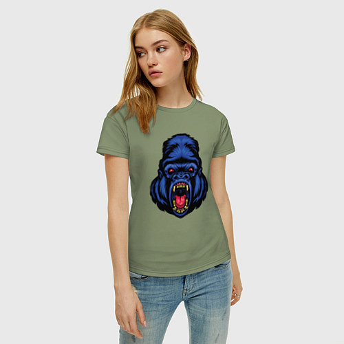 Женская футболка Blue monkey / Авокадо – фото 3