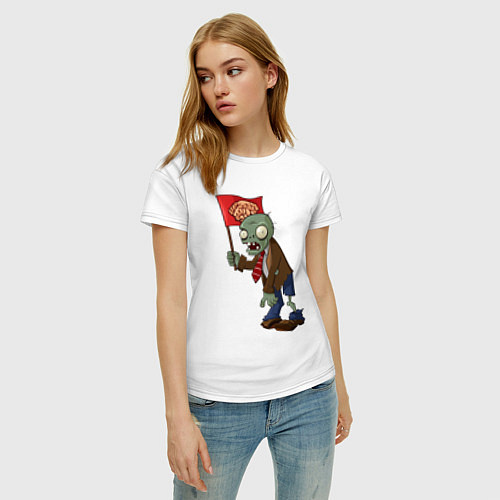 Женская футболка Зомби с флагом / Белый – фото 3