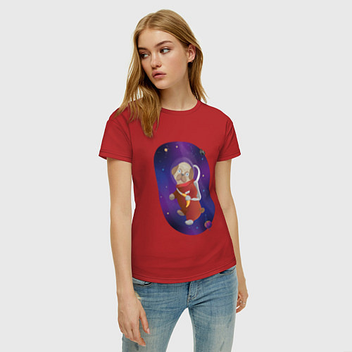 Женская футболка Космо-банановые войска / Красный – фото 3
