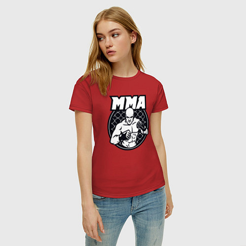 Женская футболка Warrior MMA / Красный – фото 3