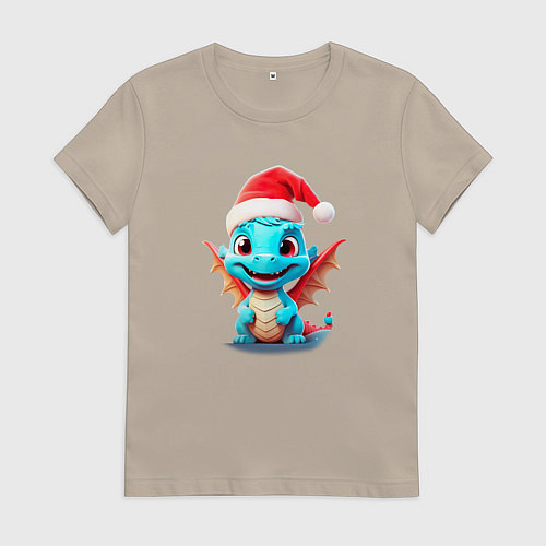 Женская футболка Милый дракошка / Миндальный – фото 1