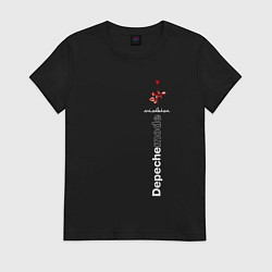 Футболка хлопковая женская Depeche Mode - Violator роза, цвет: черный